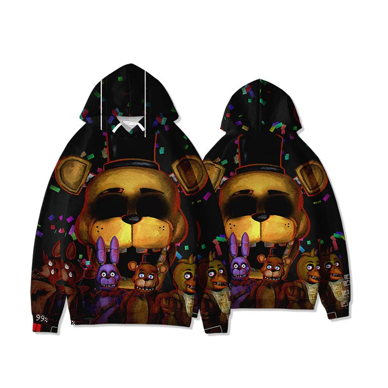 

Kids Hoodies Sweatshirt Five Nights At 's Hoodie Autumn Winter Harajuku Cartoon Bear FNAF Hoodie Boys girl's Sweatshirts