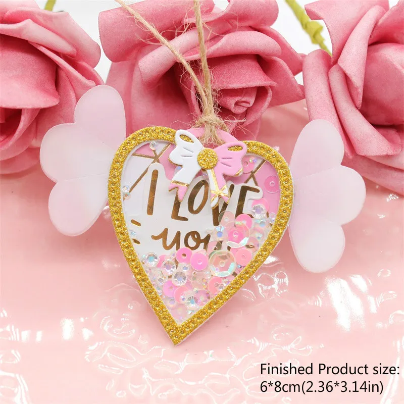 KSCRAFT Love Wings Shaker Metal Cutting Dies Stencils for DIY Scrapbooking Decorative Embossing Paper Card Making Craf | Дом и сад