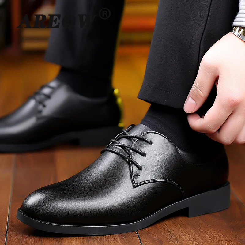 

Men's Casual Business Formal Wear Leather Shoes Men's Shoes Wedding Shoes All-match Single Shoes Work Shoes Light