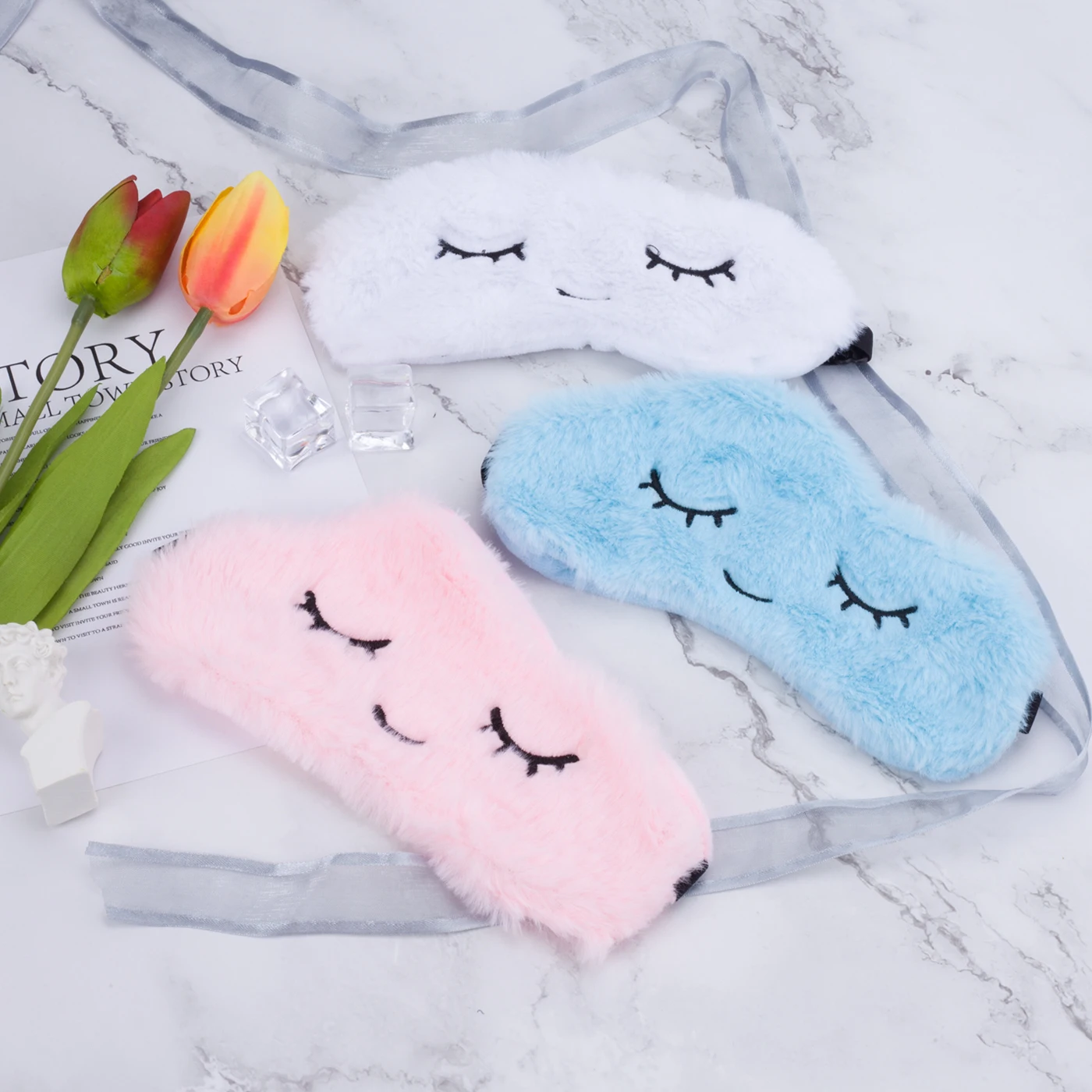 Милые маска для глаз плюшевый детская сна спальный с героями мультфильмов