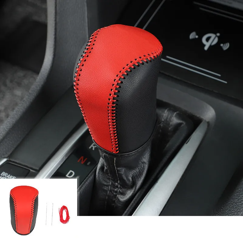 Black red Кожаный чехол-кобура из микрофибры для Honda Civic-, аксессуары для украшения - Название цвета: Black red