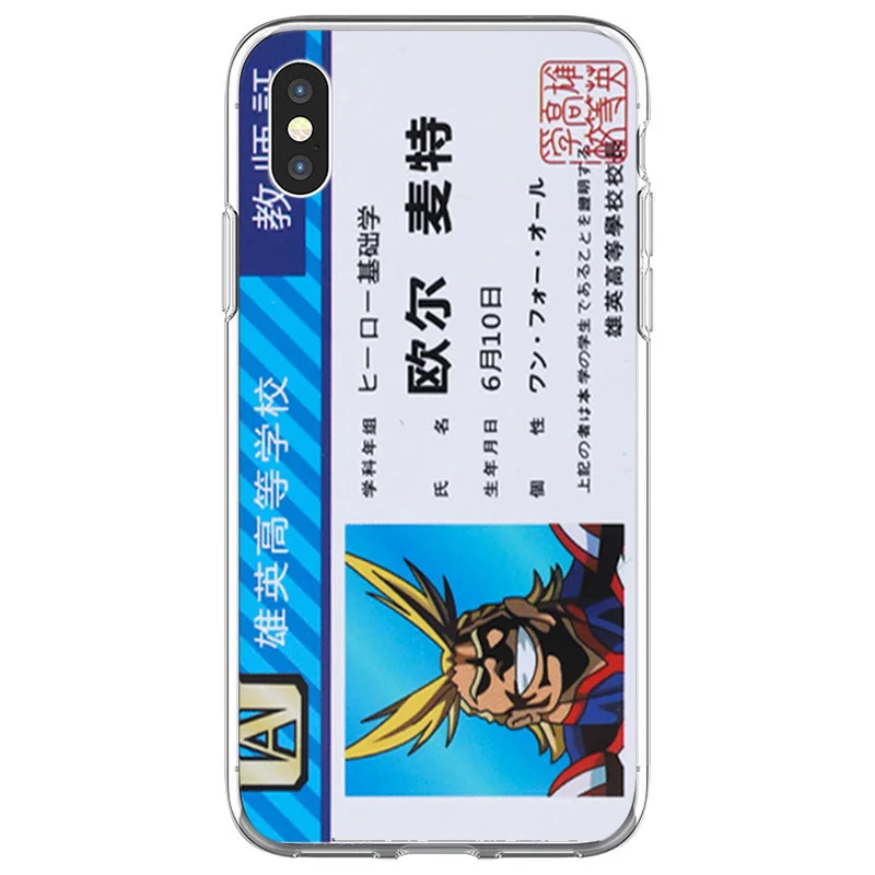 Мой герой Академии Midoriya Мягкая обложка для Coque iPhone 12 11 Pro Max X XR XS 8 7 6 6S Plus мини Чехлы