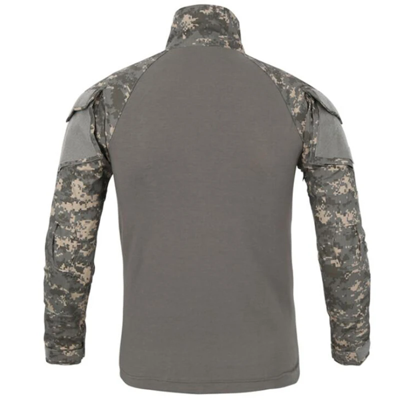 Тактическая Боевая футболка Мужская Уличная Военная Униформа камуфляжная с