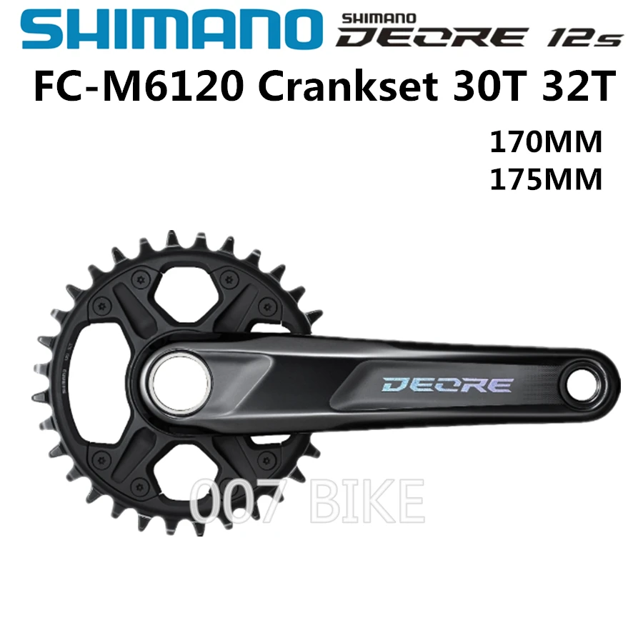 SHIMANO DEORE FC M6120 M6100 HOLLOWTECH II кривошипная система BOOST 1x12 Speed 30T 32T 170 мм 175 мм|shimano deore|shimano