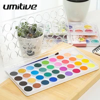 umitive 12162836 colors portable solid watercolor paint set water color brush pen for child painting art supplies