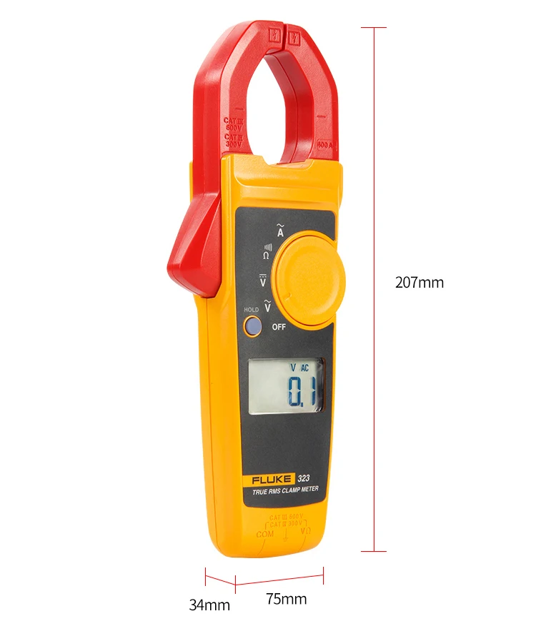 Fluke 323 True RMS клещи переменного тока и Напряжение тестер противодейственный мультиметр