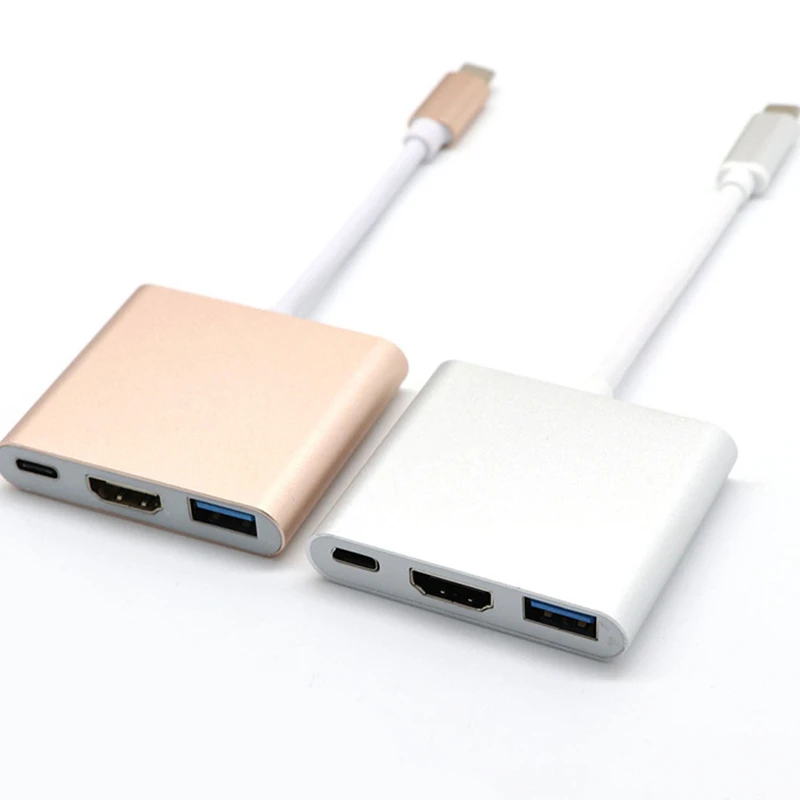 Ранкман Тип C USB C к HDMI 4 к тип-c USB-C USB 3,0 конвертер концентратор адаптер для Macbook Chromebook samsung S8 9 10 huawei P20 30