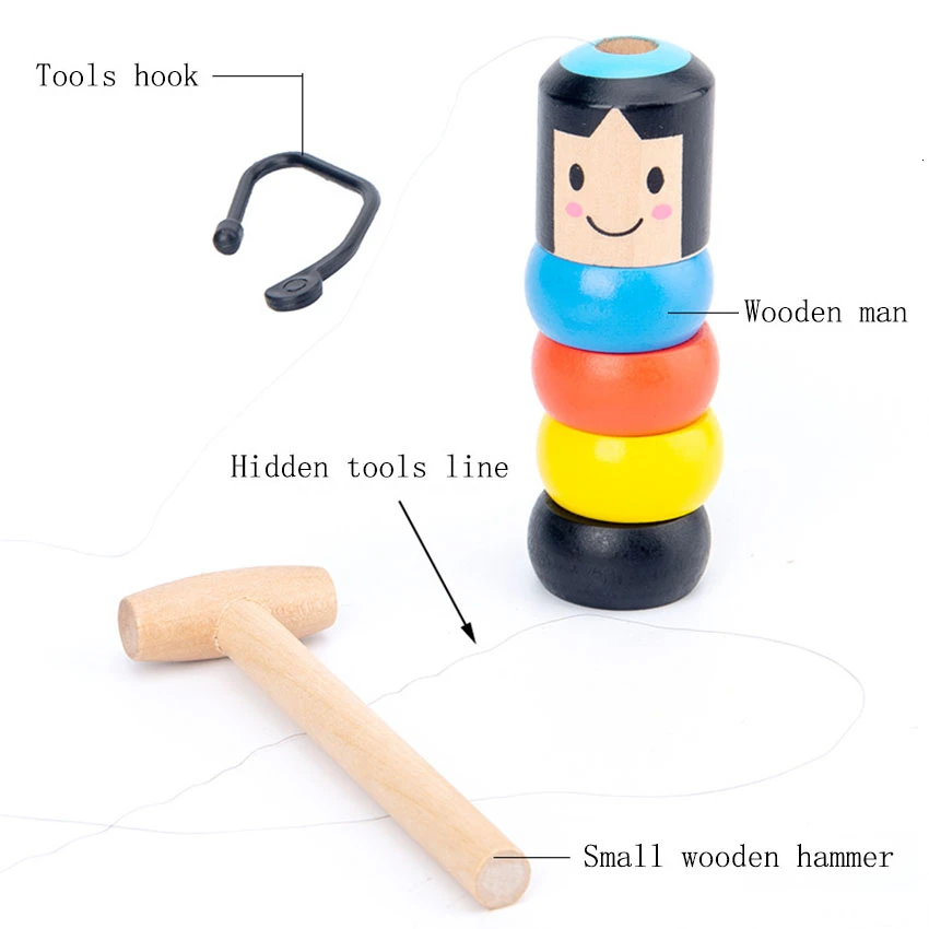 Волшебные трюки бесмерный Дарума Небьющийся деревянный человек сценический