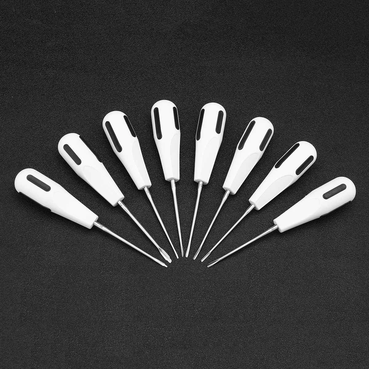 8 шт./компл. Нержавеющая сталь стоматологический Luxating Лифт изогнутые корень