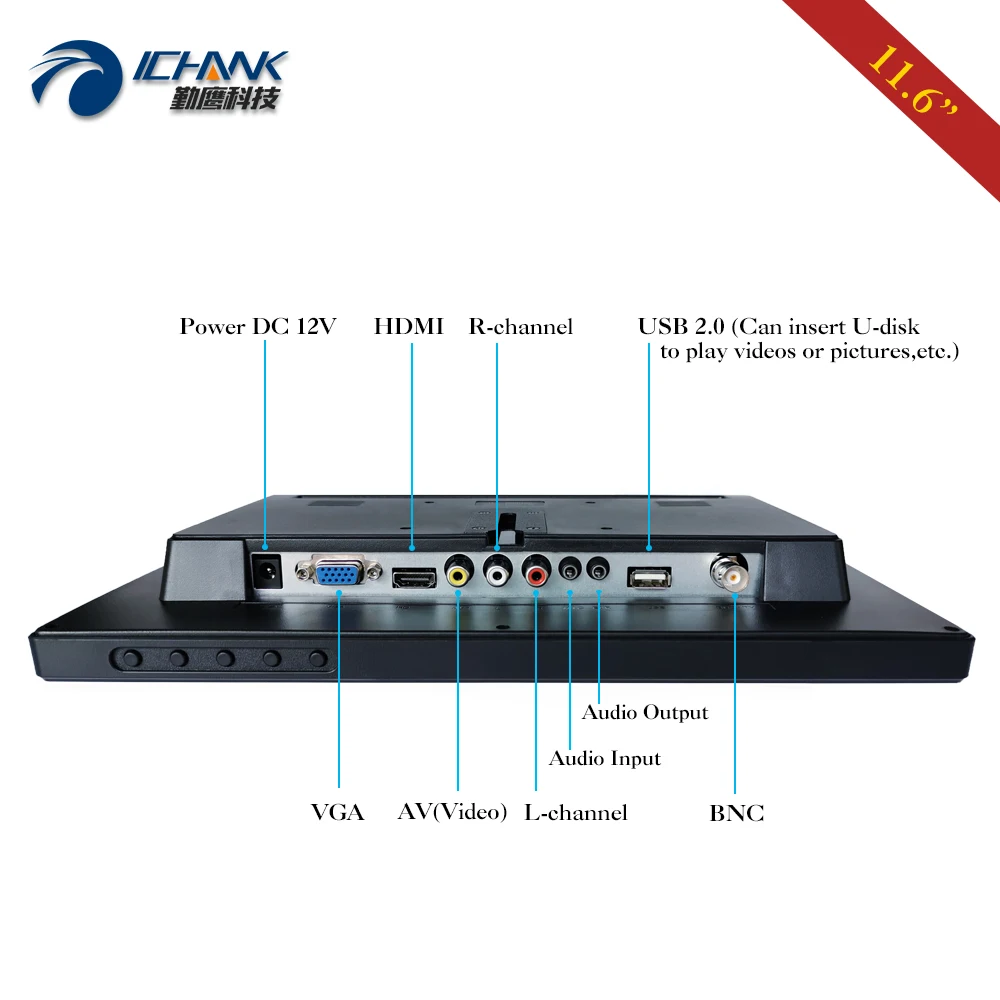 B116JN ABHUV/11 6 12 дюймов 1366x768 широкоформатный AV BNC HDMI VGA порт настенный штатив USB U диск