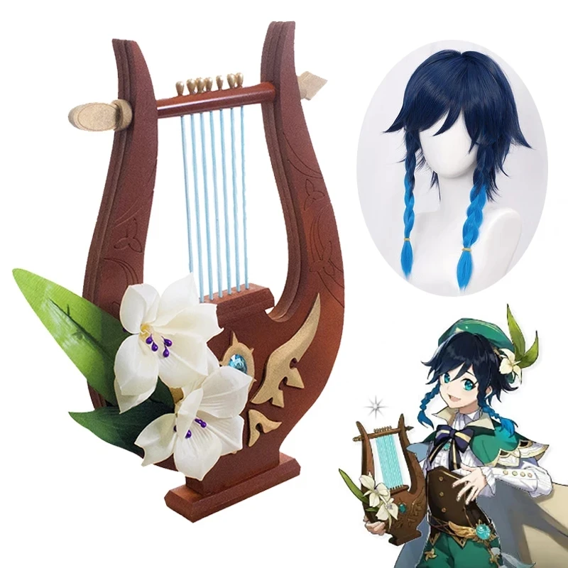 

Genshin Impact Venti Cosplay Anime Cosplay Props weapon harp west wind hunting bow Props Full Set Carnival Anime Shows