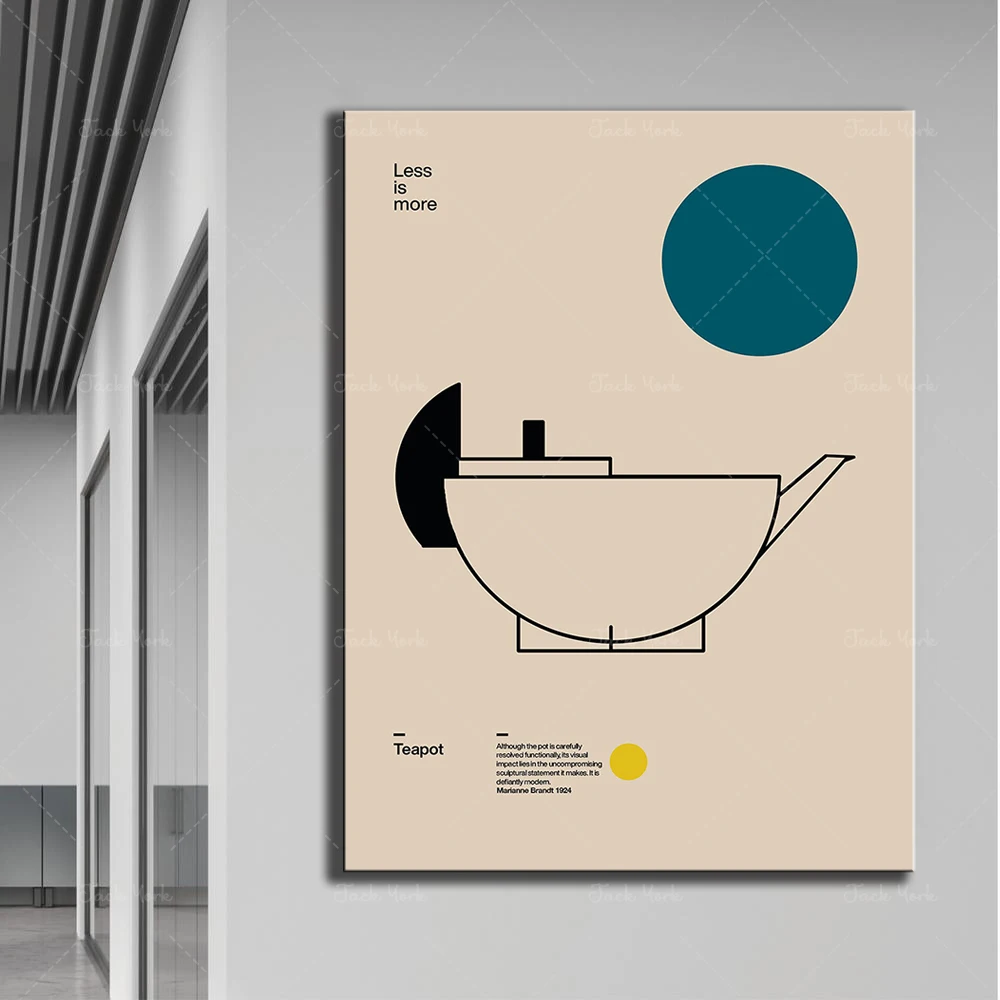 Marianne Brandt Less Is More Mid Century Modern Art Print Bauhaus Wall Art Print Home Decore