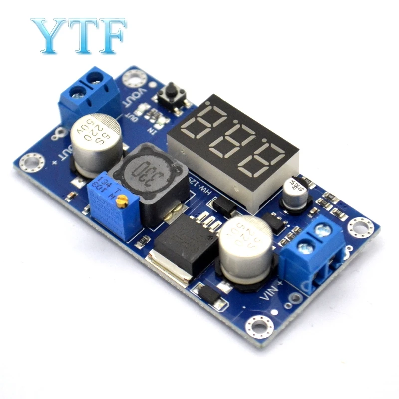 Цифровой Повышающий Модуль питания регулируемый светодиодный вольтметр от 4 5 до