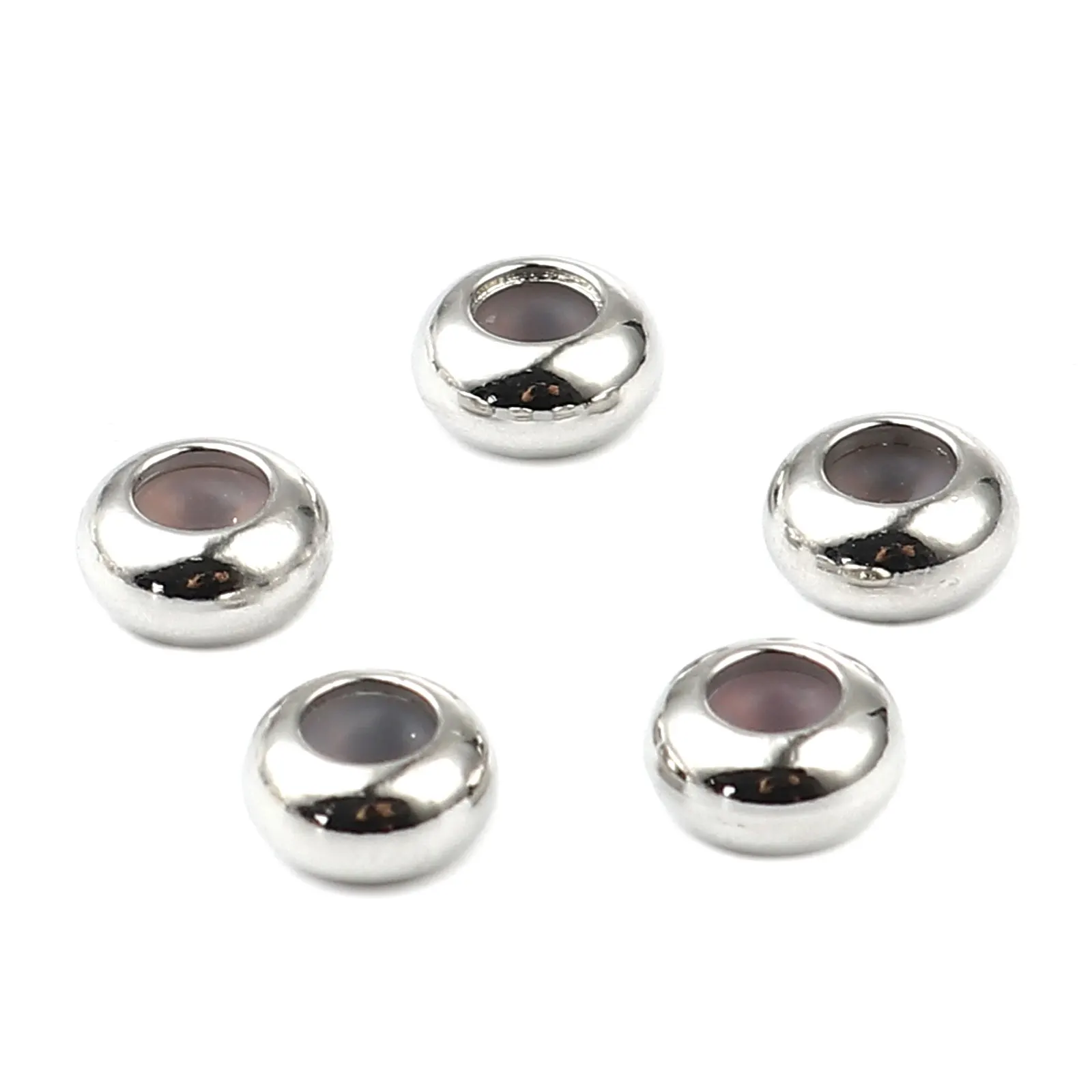 

5 PCs 6.5mm Copper Beads Round Real Platinum Plated Lead & Nickel Safe Metal Beads For Bracelet Necklace Handmade Jewelry Making