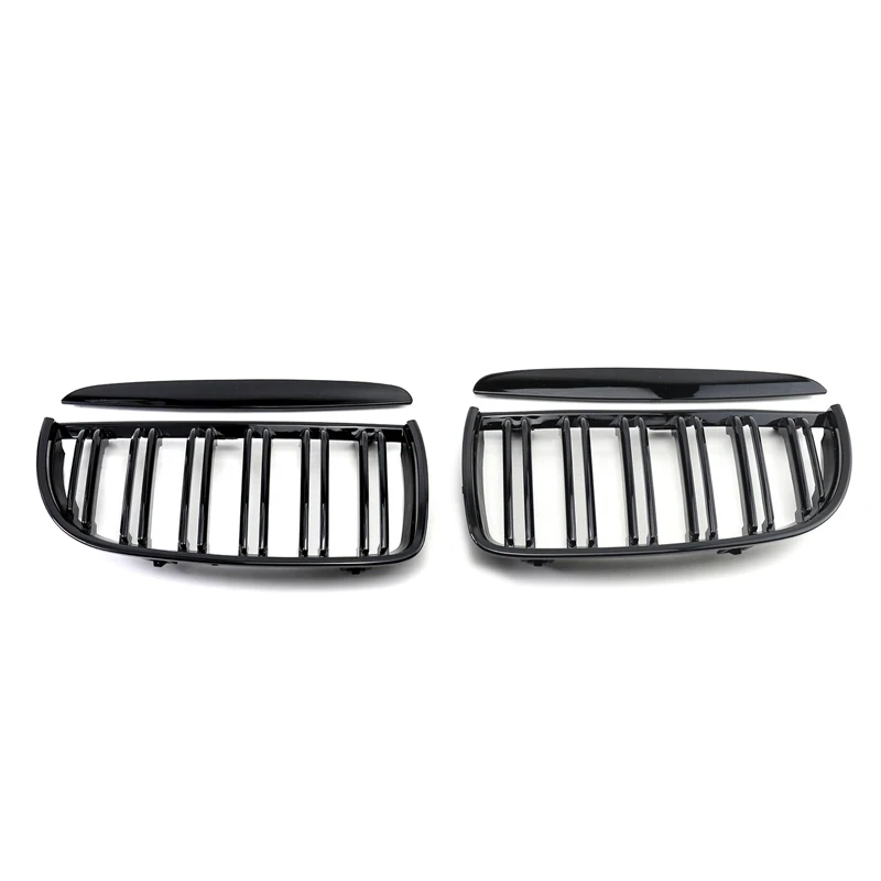 

1 пара двойной глянцевый черный Передний решетчатый гриль для BMW 3-Series E90 Sedan E91 Wagon 51137120007 2006 2007 2008