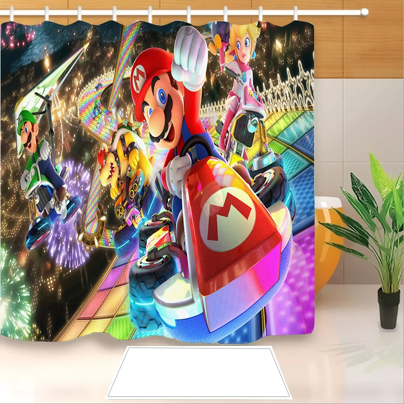 Новое поступление занавеска для душа в стиле Super Mario с 3D рисунком штора из