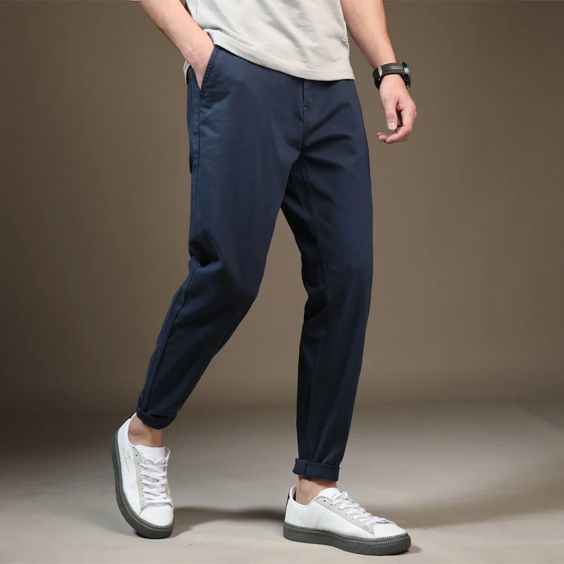 

Fashion New Men Casual Nine Minute Pants Summer Trousers Fitness Zipper Fly Plus Oversized Pants Large Size Trousers L66