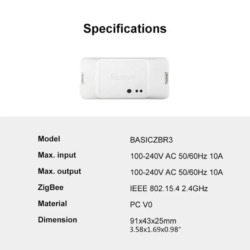

Y1UB SO-NOFF BASIC R3 Smart ON / OFF WiFi Switch Timer Support light APP / LAN / Voice Remote Control Mode Works With for Alexa