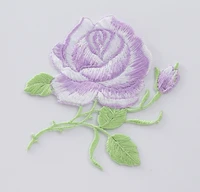 Rose Flower patches for clothing Iron on Patches DIY Decoration Clothes Wedding Stickers Applique Badge Sewing Application 1pc