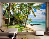 custom 3d photo wallpaper mural mauritius island landscape 3d background wall