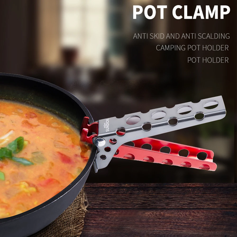 

Camping Outdoor Pot Pan Gripper Handle Bowl Gripper Dish Holder Cookware Anti-hot Pot Pan Gripper Holder Picnic Kitchen Tool
