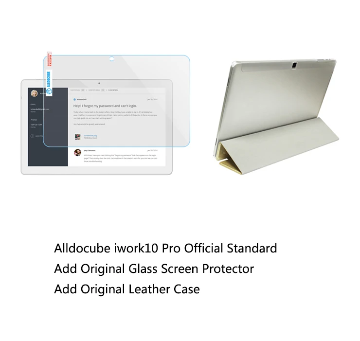 ALLDOCUBE iwork10 Pro 10," ips 1920*1200 планшет Intel Atom X5 Z8330 Windows10 Android5.1 двойной загрузочный четырехъядерный процессор 4 Гб ram 64 Гб Rom - Комплект: Add Protector Case