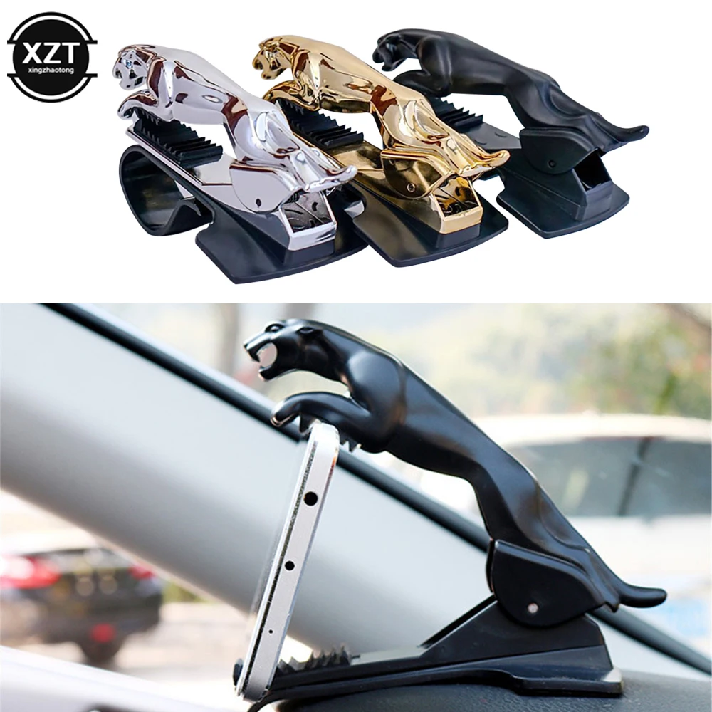 universal leopard car phone holder adjustable dashboard mount clip mobile smart phone gps stand bracket for all phone free global shipping