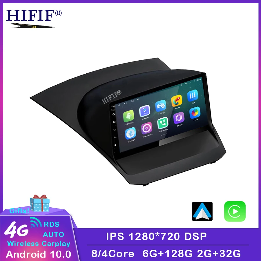 Автомагнитола для Ford Fiesta 2009-2017 Android 10 2 Din 9 дюймов мультимедиа стерео Carplay