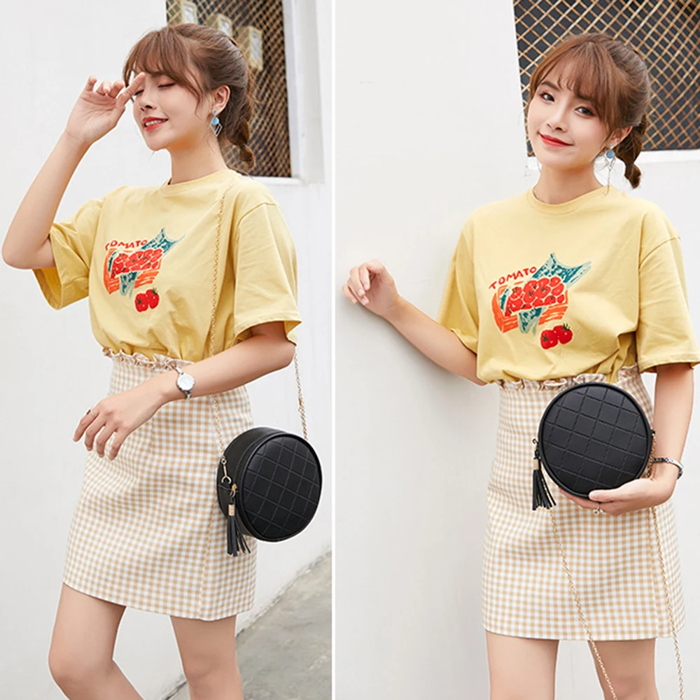 Ретро-чехол маленький круглый кожаный кошелек для монет Сумка с цепочкой на