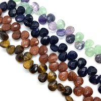 natural stone horizontal hole drop shaped multi faceted beads creative homemade jewelry bracelet necklace accessories wholesale