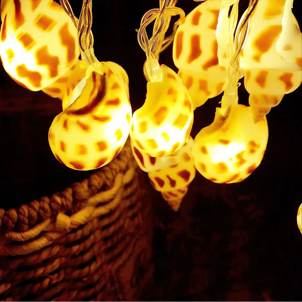 

1.2M String Lights With Timer Holiday Decoration Sea Shell Nautical 10LED Stripe Bedroom Home Battery Operated Fairy