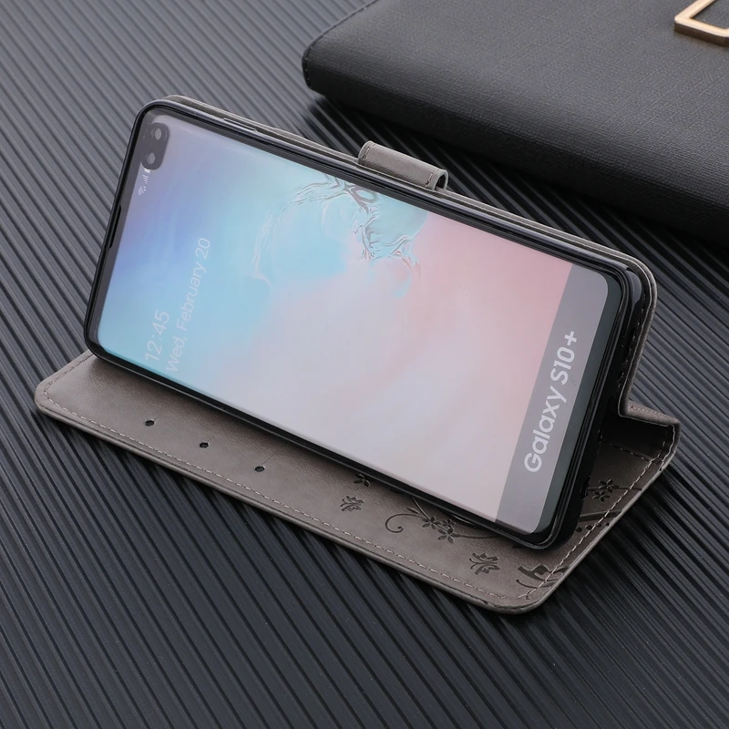 В форме бабочки бумажник чехол для Samsung Galaxy S8 S9 S10 плюс S10e 5G S5 S6 S7 edge Note 10 9 8 Мягкий