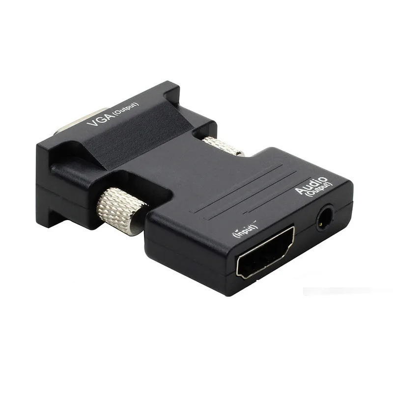 Адаптер конвертер 1080P мама HDMI совместимый к VGA папа с аудиокабелем адаптер кабель