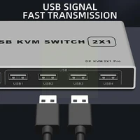 dual port 8k displayport kvm switch compatible with kvm 4kx2k60hz kvm in 4k144hz 2k out switch usb 144hz dp 1 displaypo c0d2