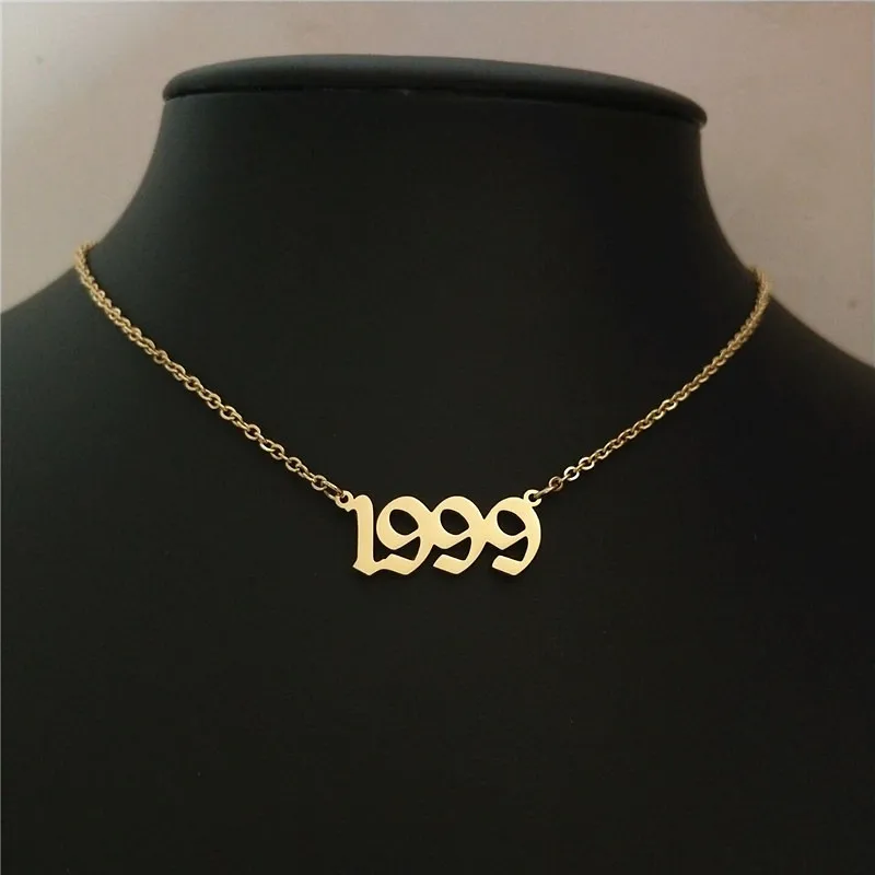 Ожерелье с цифрами на заказ колье подвеской в старинном английском стиле для