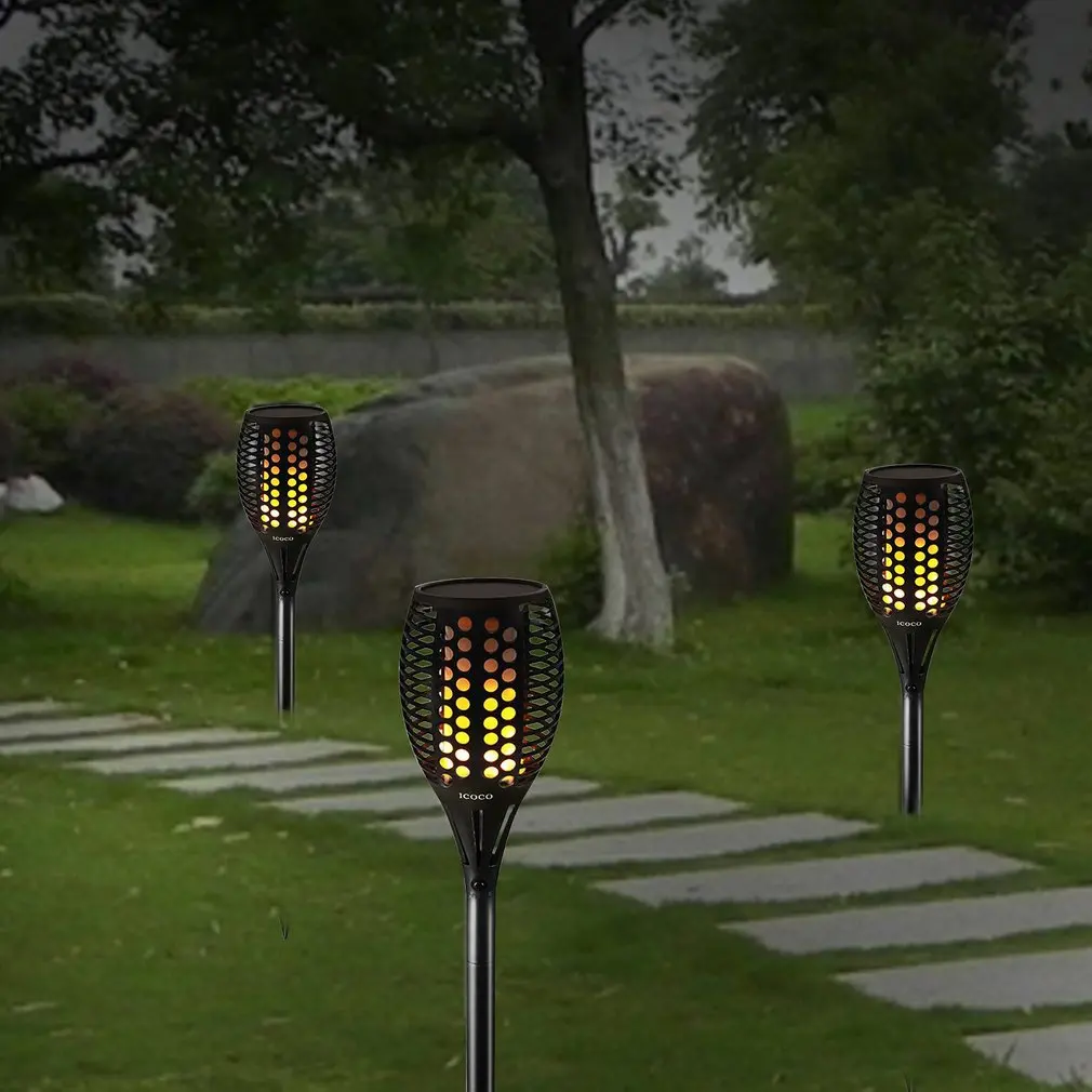 2 шт./компл. 96 Светодиодный Солнечный мерцающий пейзаж Декор лампы Открытый Сад