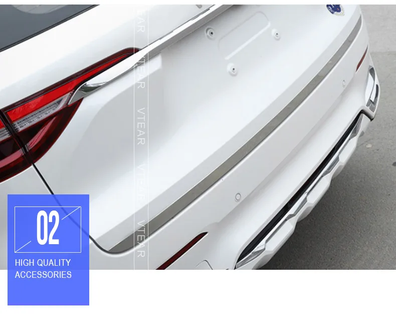 Vtear для Хавейл Ф7 Haval F7 задняя дверь багажника отделка хромированная декоративная Автомобильная полоса крышка аксессуары крышка багажника Ручка автомобиля-Стайлинг наклейка хавал ф7 автотовары запчасти аксесуары
