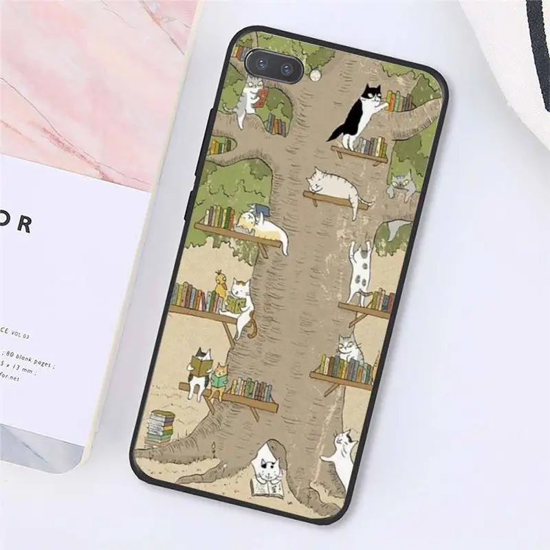 

Funny Cute Cats Phone Case For Huawei Honor 7A 7C ru 5.7 8 8x 9 10 20lite 10i 20i Honor Play 6.3