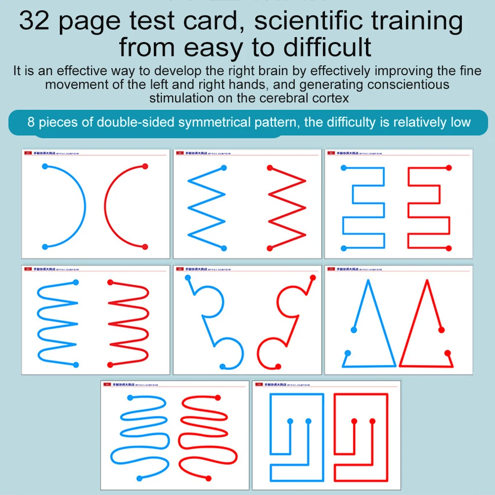 

Teaching Pen Track Toy Fine Action Preschool Early Educational Reusable Left Right Brain Development Logic Aids Erasable