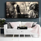 Черно-белая оригинальная индийская Картина на холсте настенные художественные плакаты принты Портрет Искусство Скандинавская картина на стену для гостиной