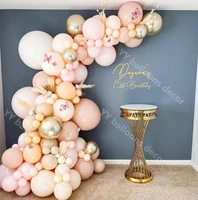 diy macaron pink balloons kit skin color latex garland butterfly arch wedding baby shower birthyday party background decor