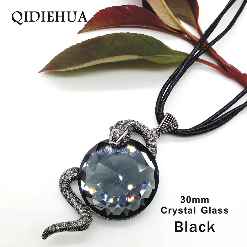 Модное винтажное ожерелье QIDIEHUA с подвеской в виде змеи для женщин и мужчин черный - Фото №1