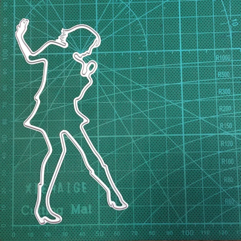 

Craft dies Singing Girl Woman Metal Cutting Dies for Scrapbooking dies DIY Photo Cards Making Embossing Die Cuts stencils dies