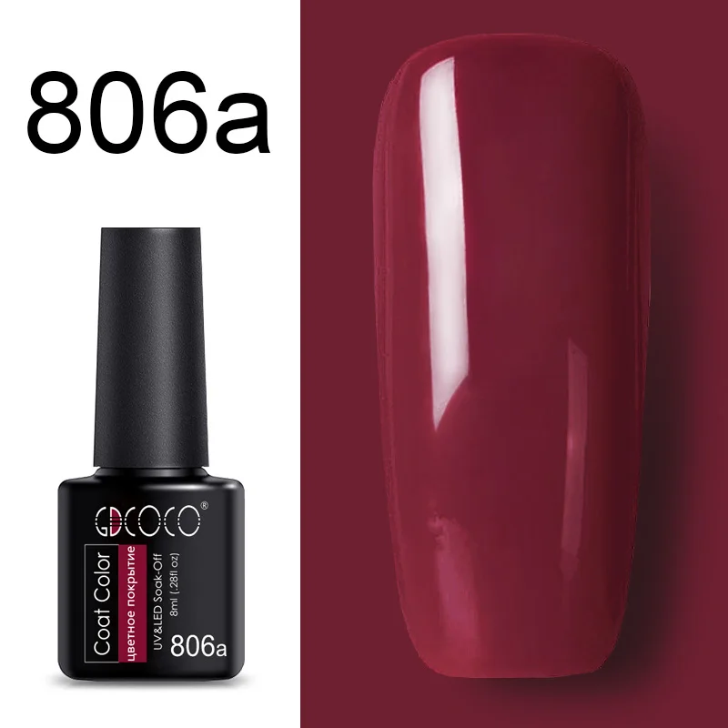 806a GDCOCO впитывающий базовый гель верхнее покрытие Матовый верхний гель лак для ногтей гель лак 8 мл Маникюр длительный цветной гель для ногтей - Цвет: 806a