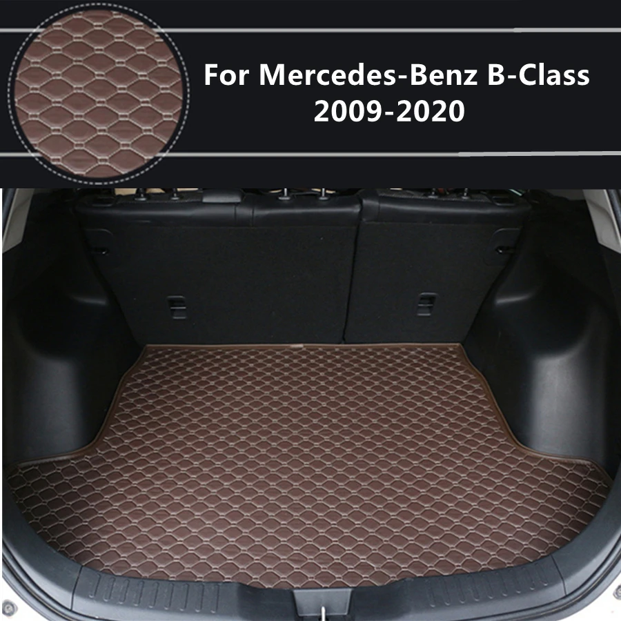 

Плоский бортовой коврик для Mercedes-Benz B-Class (2009-2020) 2010-2011-12-2019 специальные коврики для багажника автомобиля водонепроницаемые коврики для багаж...