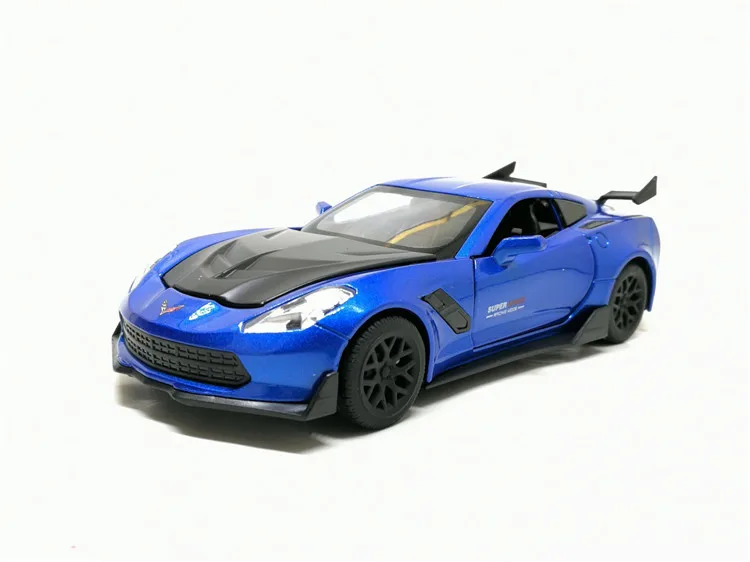 Высокое моделирование 1:32 chevrolet corvette Z06 сплав оттяните назад модель автомобиля звук и свет игрушечный автомобиль для детей Подарки