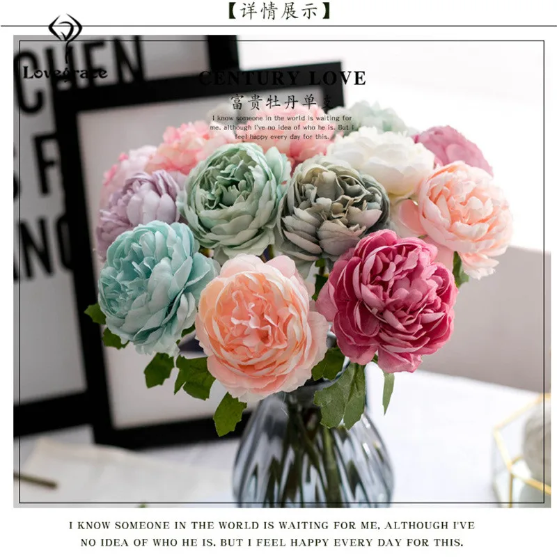 Lovegrace DIY аксессуары для букета искусственный цветок одна ветка шелк Роза
