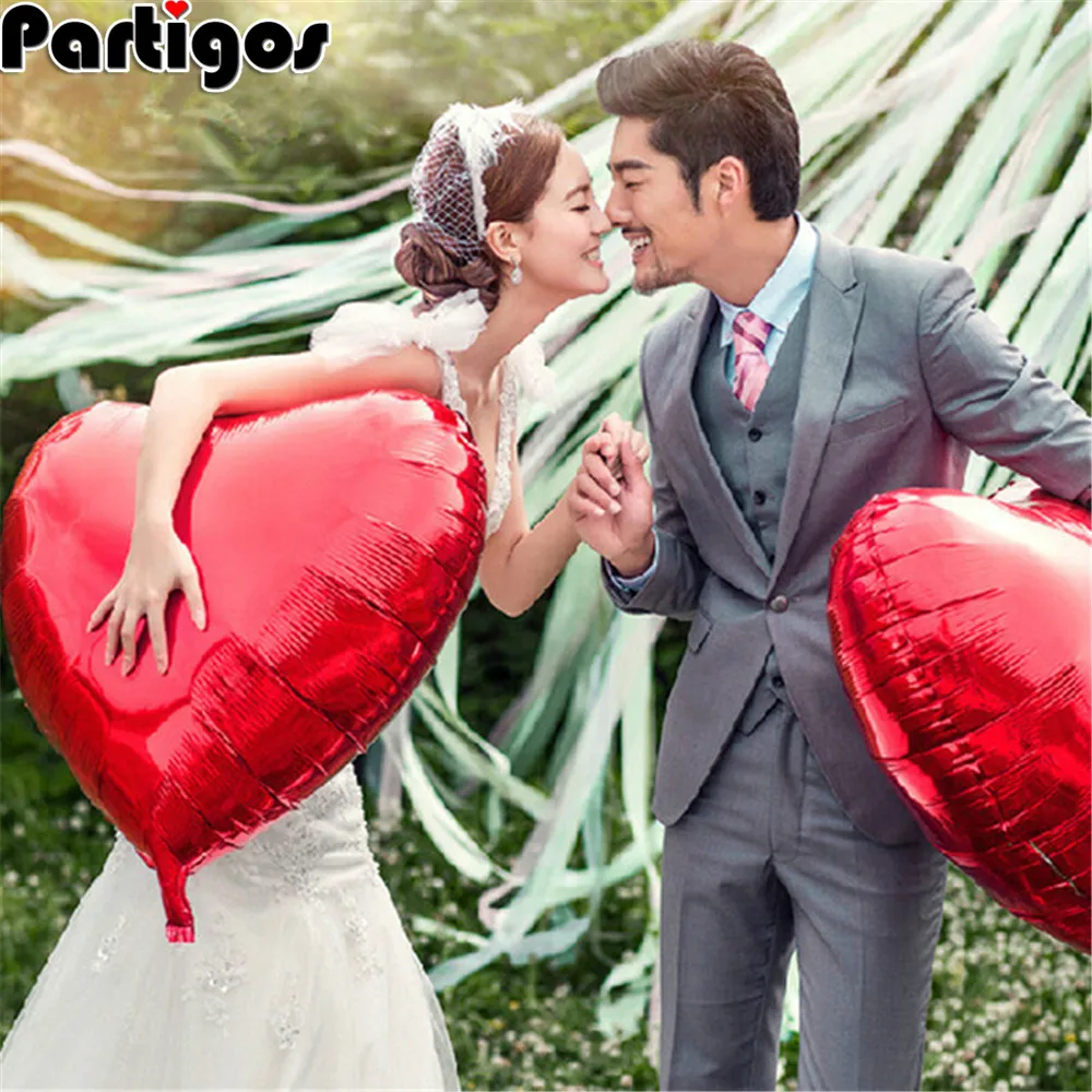 Воздушные шары из фольги в форме красного сердца вечерние приглашения на День