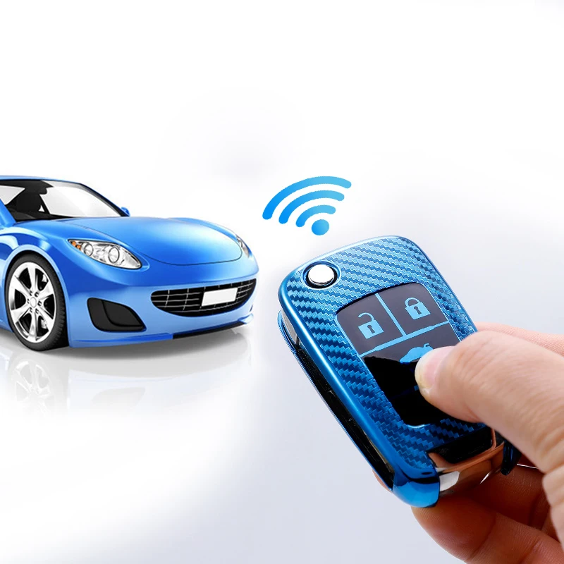 

4 Button Soft TPU Carbon fiber Car Key Case Cover For Buick Chevrolet Cruze Opel Vauxhall Insignia Astra J Zafira C Mokka Encore