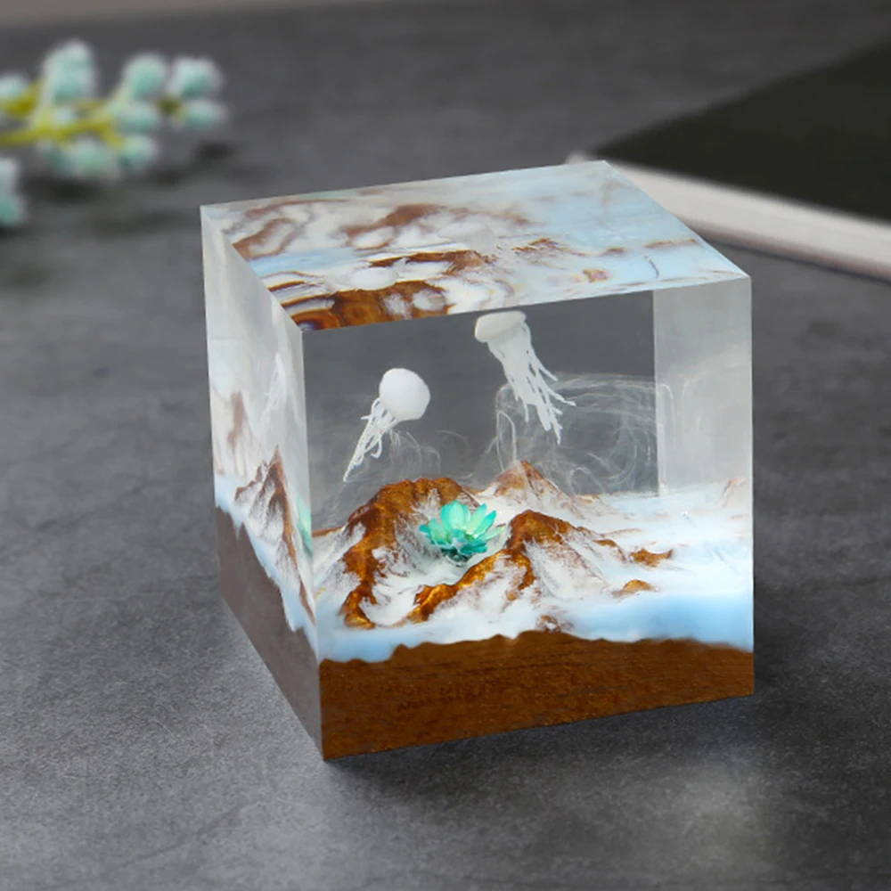 Сделай Сам кристаллическая эпоксидная смола форма для горной модели имитация